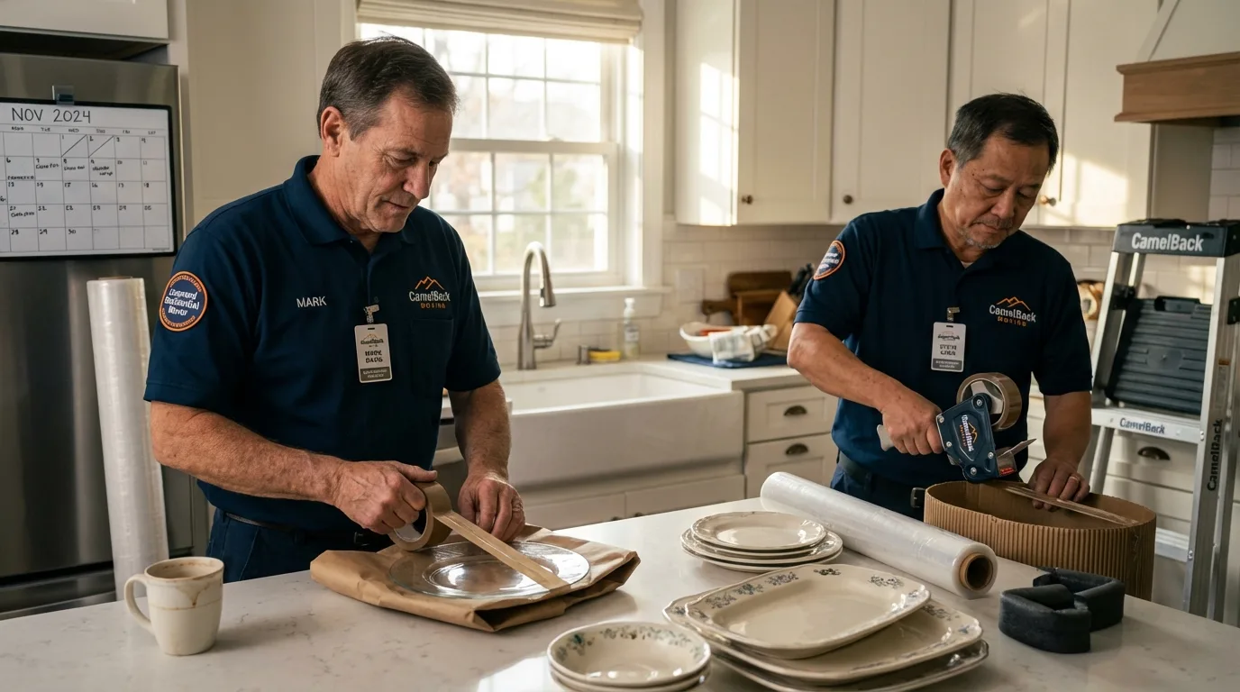 Professional crew packing kitchen dishware in Beaver, PA